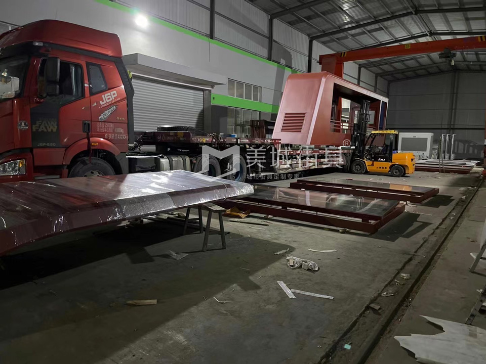 2022.10.6美城街具供應忻州第二車、第三車候車亭發(fā)貨記錄